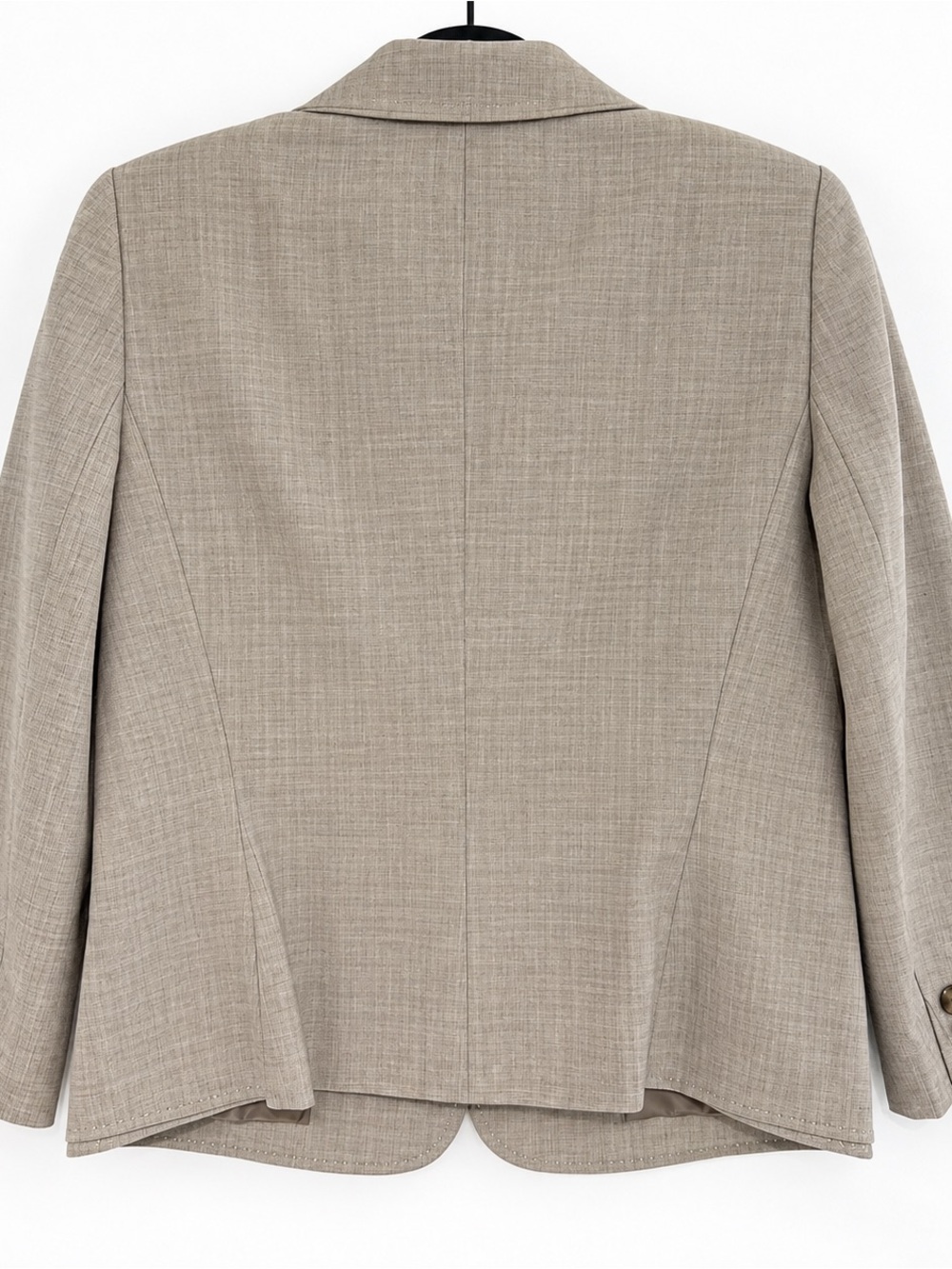 Tahari women’s pinstripe gray taupe suit jacket blazer size 12 Arthur S Levine - Picture 2 of 9